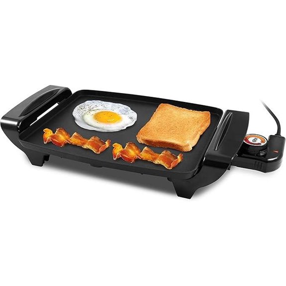 Elite Gourmet Electric Griddle with Adjustable Thermostat