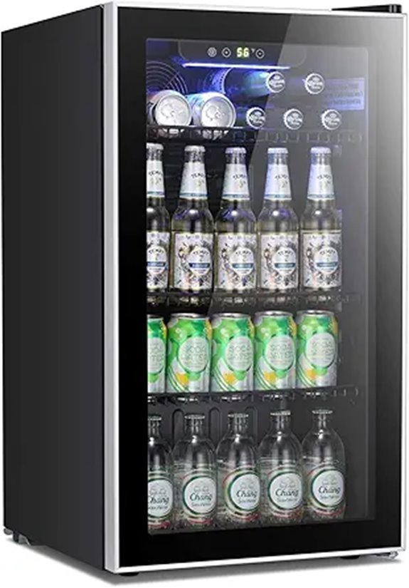 Antarctic Star 120 Can Beverage Cooler with Glass Door