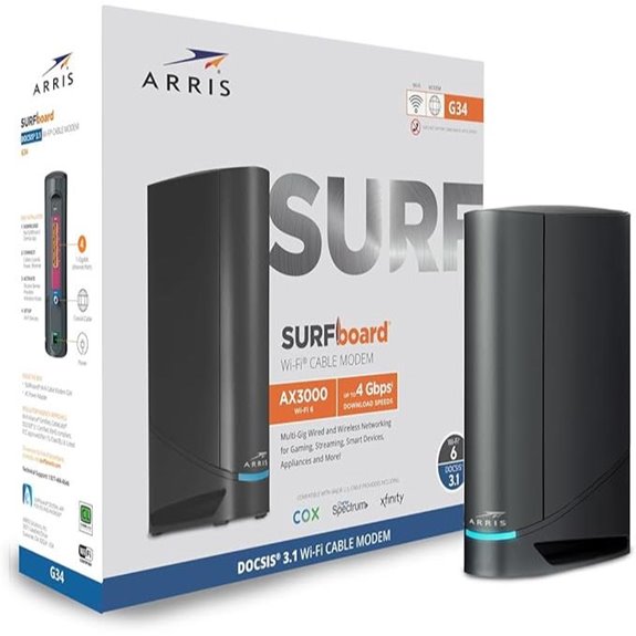 ARRIS G34 Cable Modem Router WiFi 6 (AX3000)
