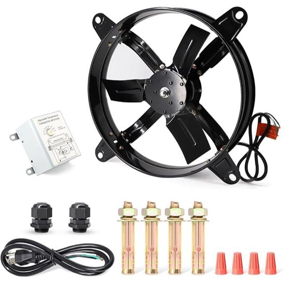 Gable Attic Fan with Thermostat and Ventilation