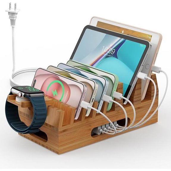 Pezin & Hulin Bamboo 5-Port Charging Station Organizer