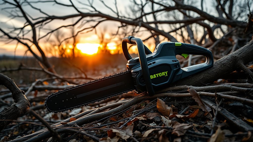 battery chainsaw storm features