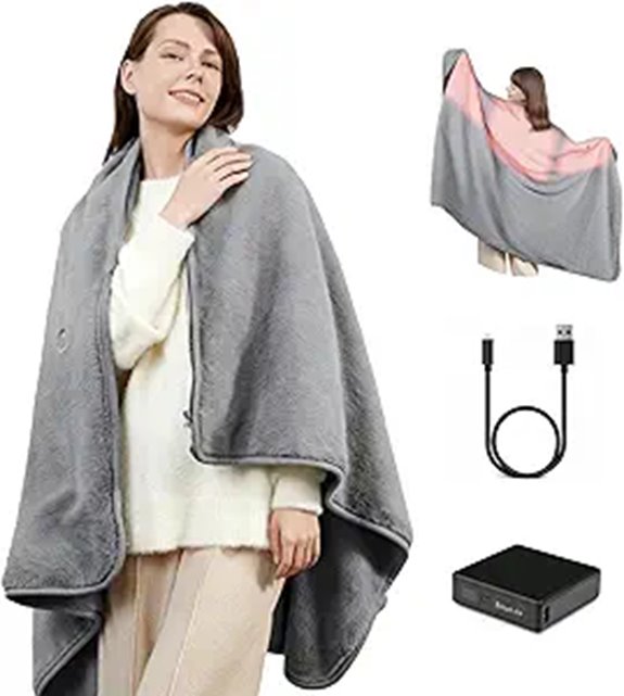 Carbon Fiber Heated Blanket with Battery