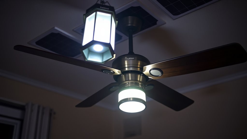 battery powered solar fans