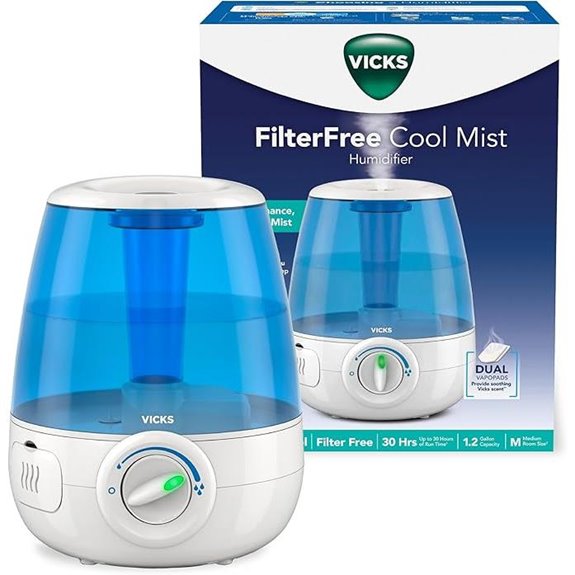Vicks Ultrasonic Humidifier for Bedrooms & Kids
