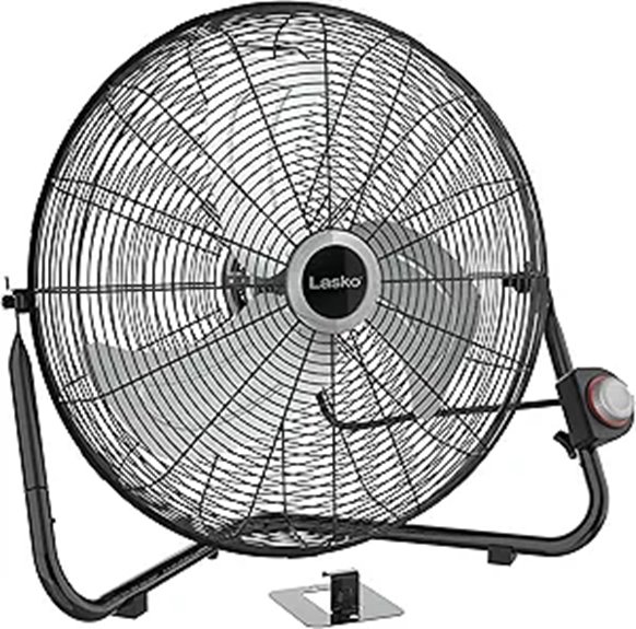 Lasko 20 Black Wall Mount Fan with Pivot