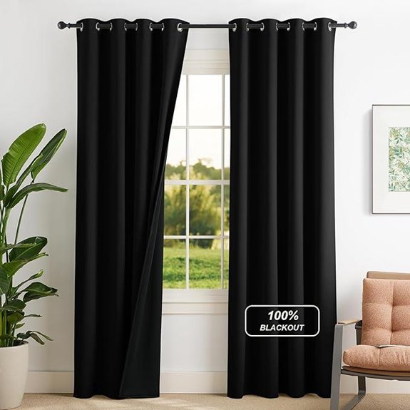 NICETOWN Blackout Curtains 52x84 2 Panels