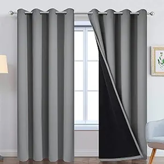 Yakamok Blackout Curtains 84 Inch 2 Panels