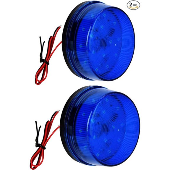Lelukee Blue 12V Strobe Beacon Light (2pcs)