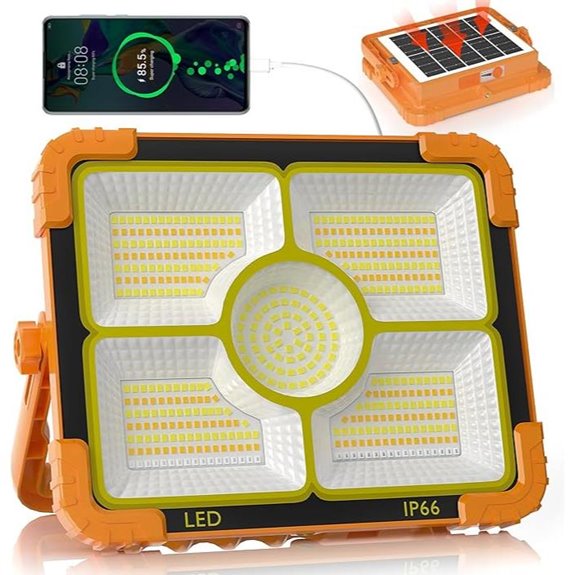 100W Solar Work Light with 466 LEDs and 5 Modes