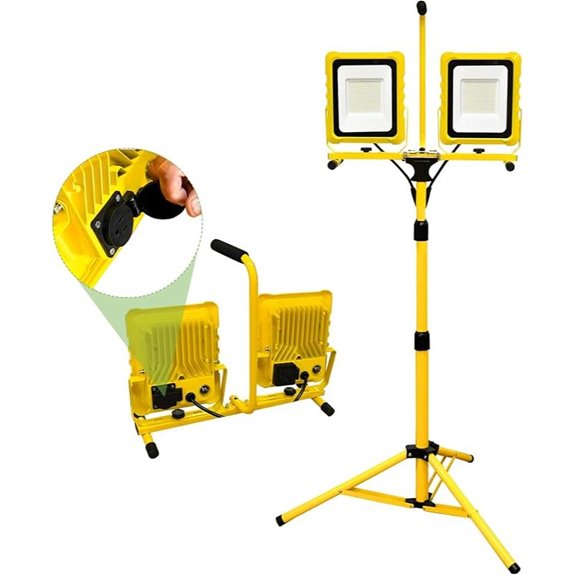 25000 Lumens Dual Head LED Work Light with Tripod