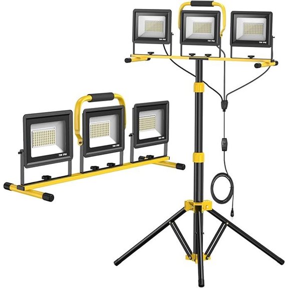 Upgraded LED Work Light with Stand 21000 Lumens