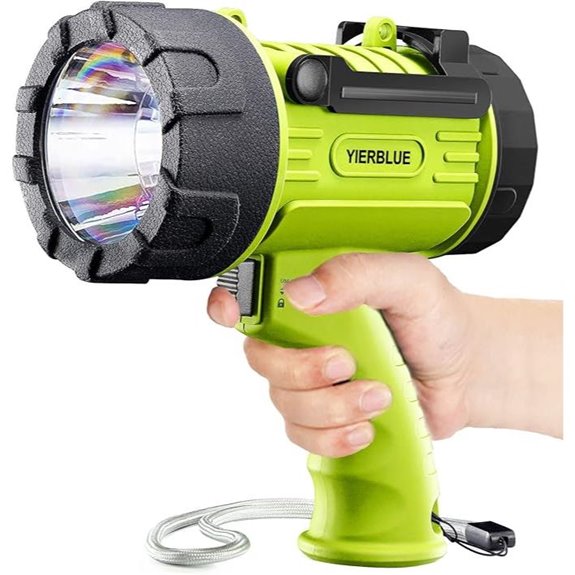 YIERBLUE Rechargeable 100,000 Lumen Waterproof Spotlight