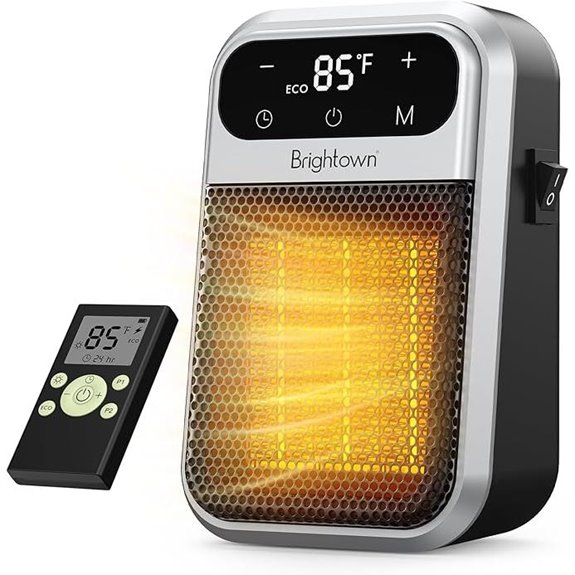 Brightown 800W Electric Space Heater with Remote