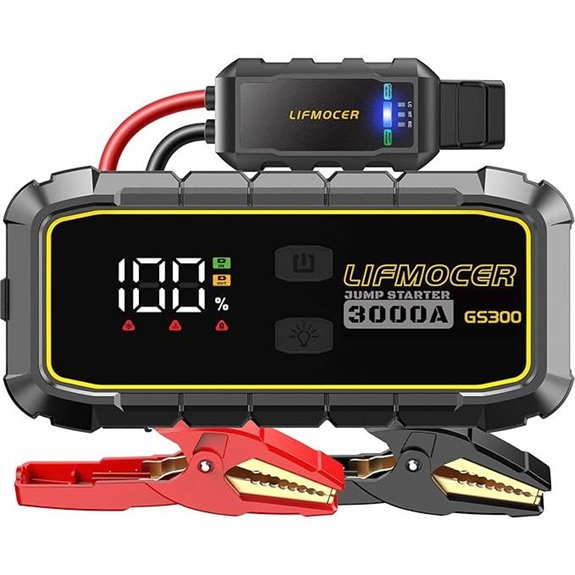 GS300 3000A Car Jump Starter with LCD Display