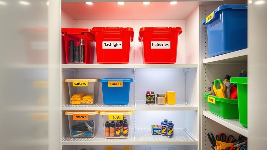 color coded emergency supplies system