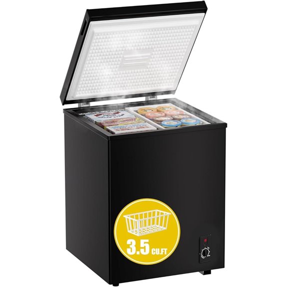 3.5 Cu Ft Chest Freezer Compact Energy-Efficient