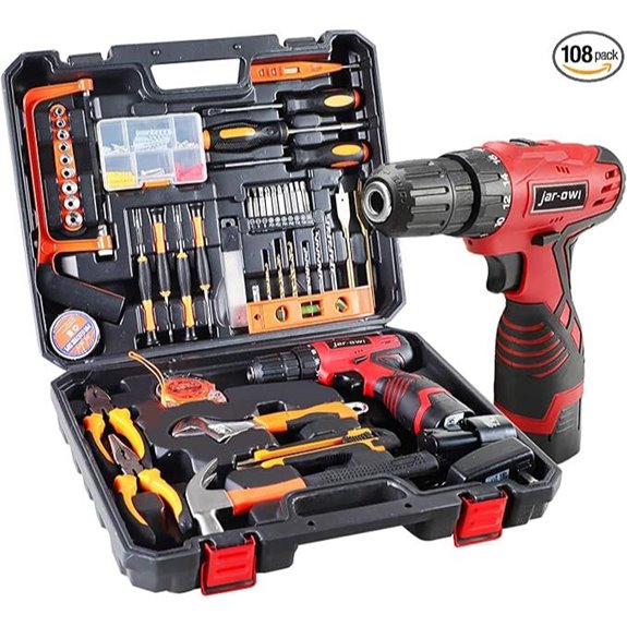 108-Piece Power Tool Combo Kit with Cordless Drill