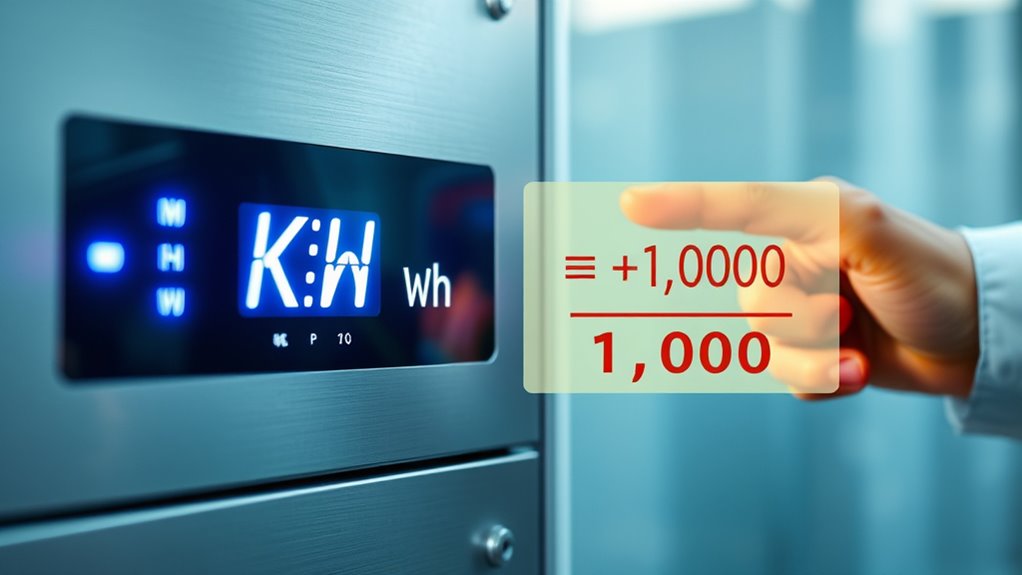 convert kilowatt hours to watt hours