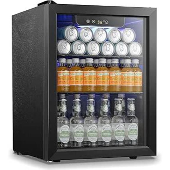 Antarctic Star 68 Can Beverage Cooler with Glass Door