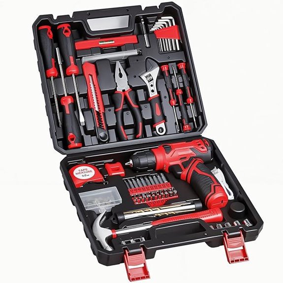 8V Cordless Drill & 132-Piece Home Tool Set