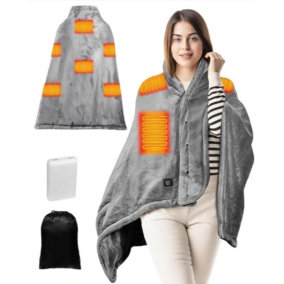 Battery-Operated Heated Blanket with 10000mAh Cordless