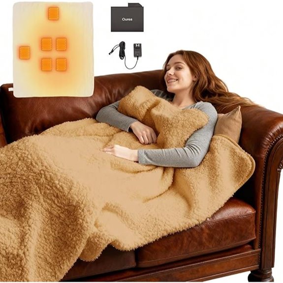 Ourea Cordless Heated Blanket with Power Bank