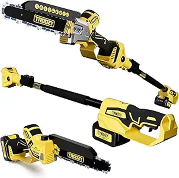 2-in-1 Cordless Pole Saw & Chainsaw with Battery