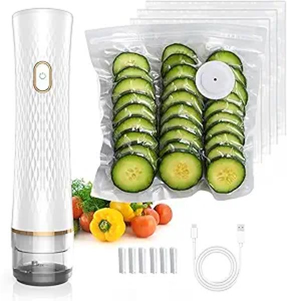 Cordless Food Vacuum Sealer with Reusable Bags
