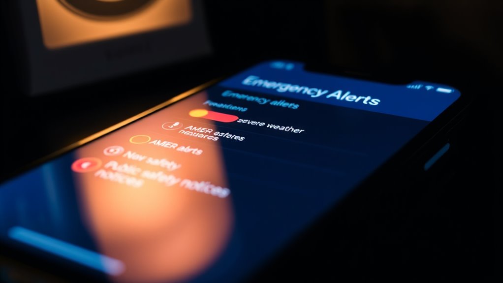 customize emergency alert settings