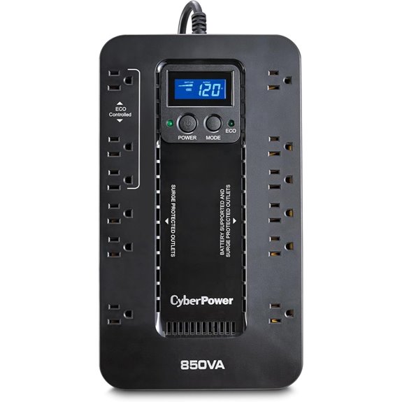 CyberPower EC850LCD Surge Protector & UPS Backup