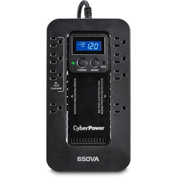 CyberPower EC650LCD UPS Battery Backup & Surge Protector