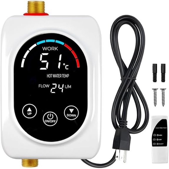 digital display tankless heater