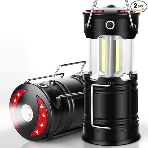 2 Pack Rechargeable Camping Lanterns with Magnetic Base