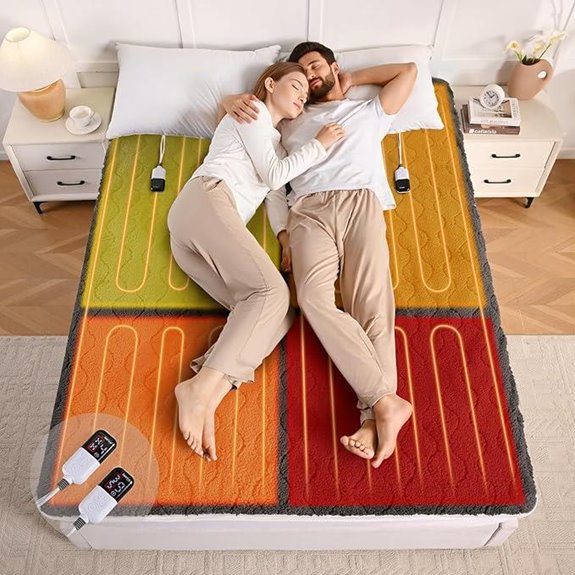 Bearhug Queen Heated Mattress Pad with Dual Controls