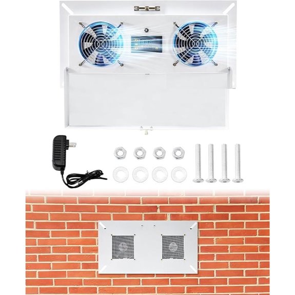 Dual Fan Crawl Space Ventilator with Thermostat