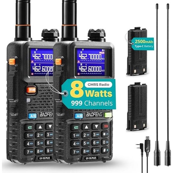 BAOFENG UV-5G Plus GMRS Handheld Radio (2 Pack)
