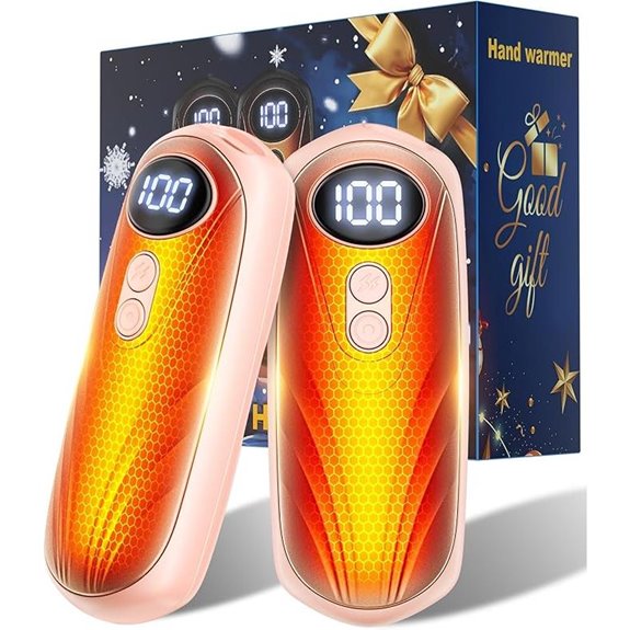 Rechargeable Hand Warmers with LED Display (2 Pack)