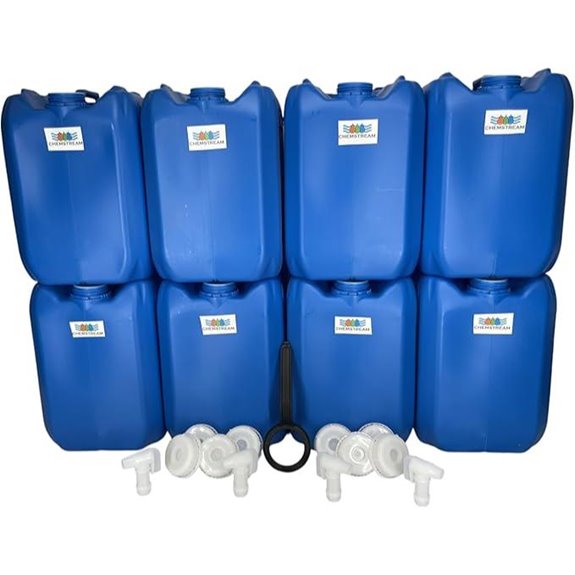 8-Pack 5-Gallon Emergency Water Storage with Spigots