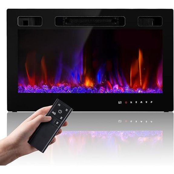 Realsmart 36 Electric Fireplace Insert with Remote
