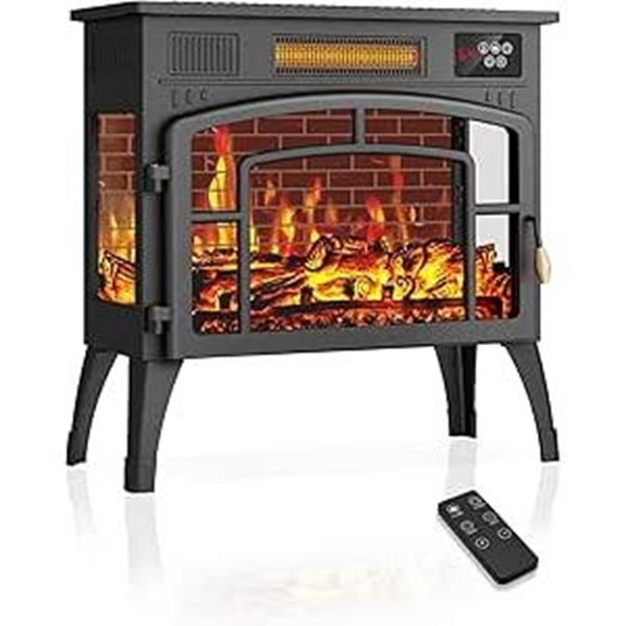 Ludatido 23 Electric Fireplace Heater with Remote