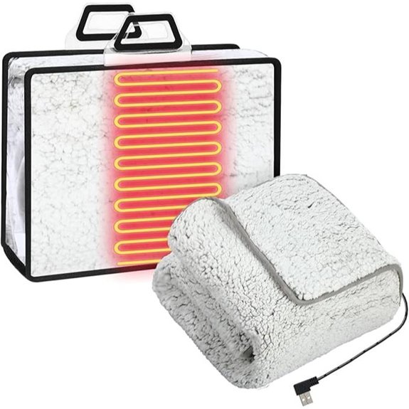Heated Electric Throw Blanket with USB Power