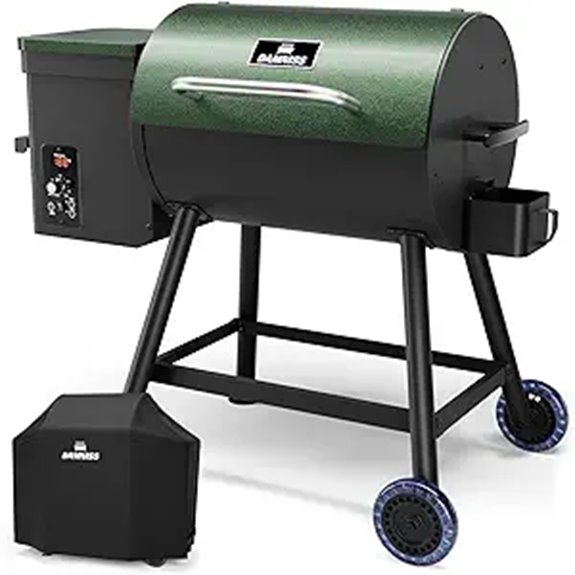 Electric Pellet Smoker Grill with Auto Feed & Rain Cover