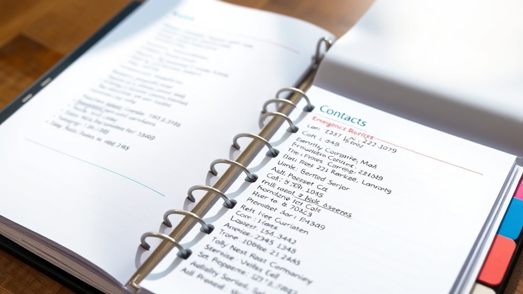 emergency contact and service directory
