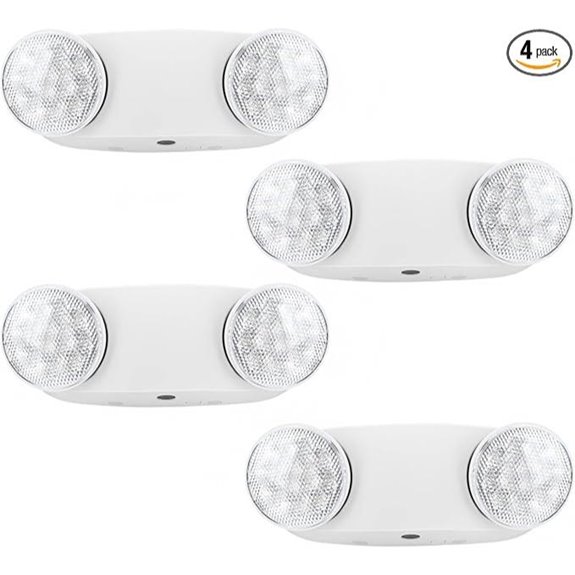 RMC LED Emergency Lights with Battery Backup (4 Pack)