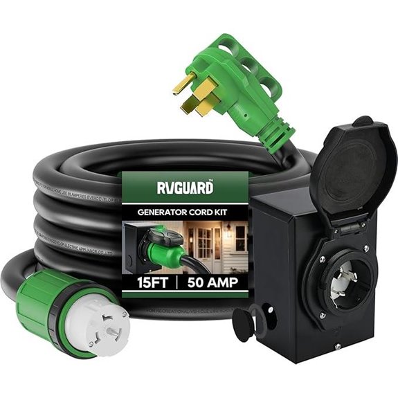 RVGUARD Emergency Power Kit with 50A Generator Cord