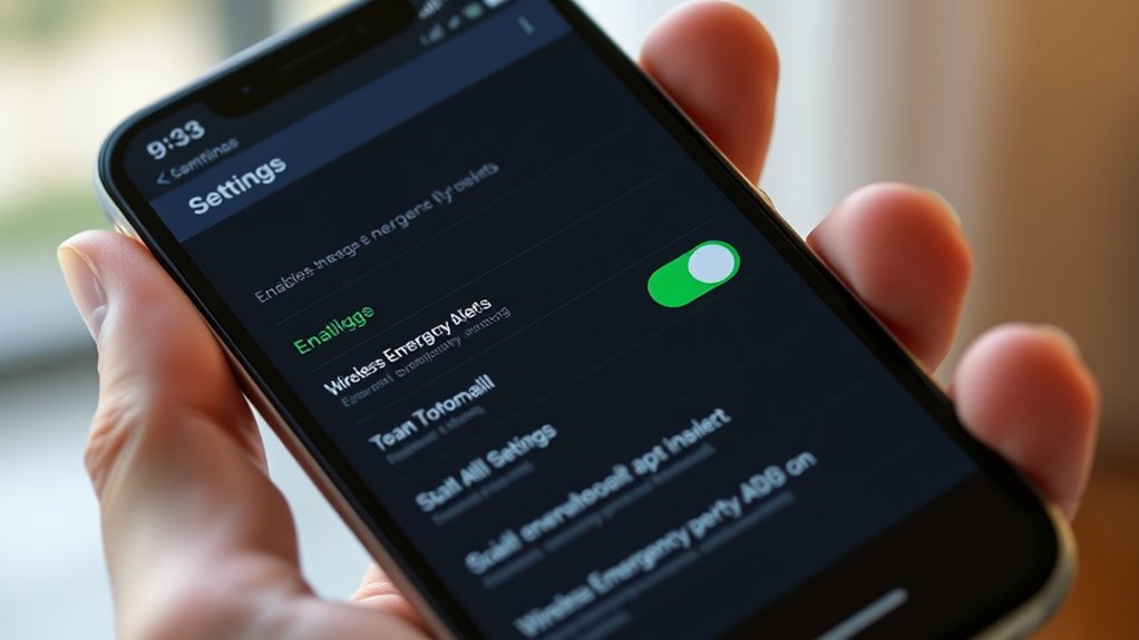 enable and customize emergency alerts