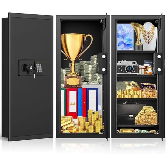 In-Wall Fireproof Safe with Combination Lock