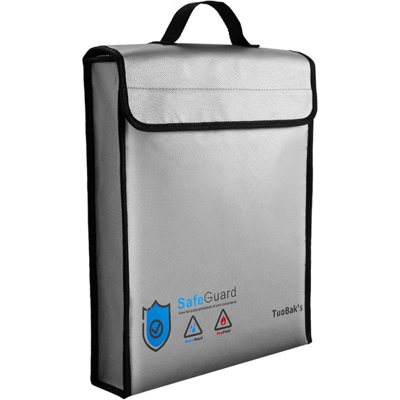 TuoBak Fireproof Waterproof Document Bag for Valuables