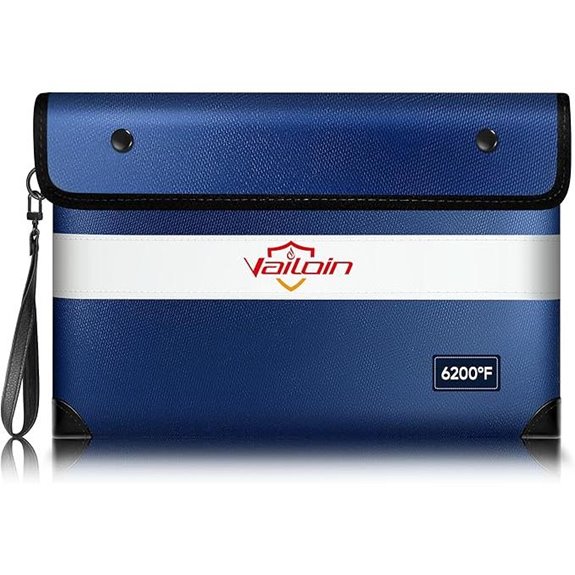 Insulated Fireproof Money Bag with Waterproof Zipper